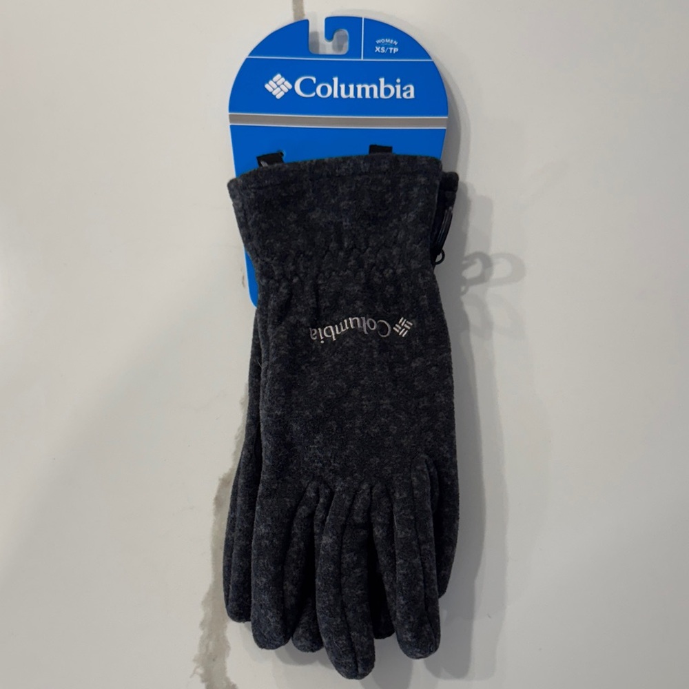 Columbia Charcoal Fleece Gloves XS NWT